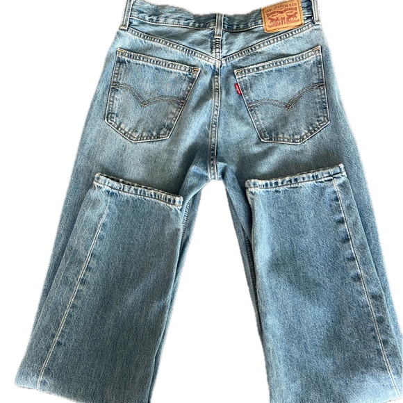 Levis Low Pro Straight Jeans Women’s 25 Relaxed Fit Blue Denim - Picture 4 of 8
